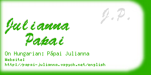 julianna papai business card