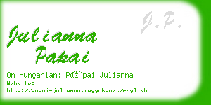 julianna papai business card